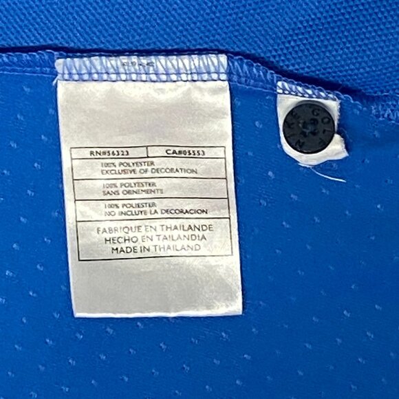 Nike Golf Dri-FIT Blue Polo Shirt WIPP Mine Rescue Embroidered Logo L 2 Button - Picture 12 of 13